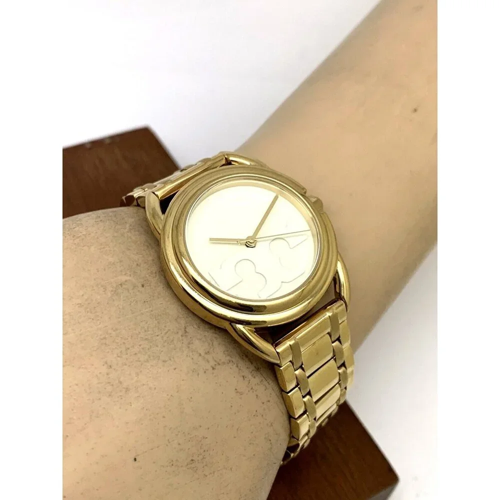 Tory Burch Women's Watch TBW7220 Miller Quartz Cream Dial Gold Stainless Steel